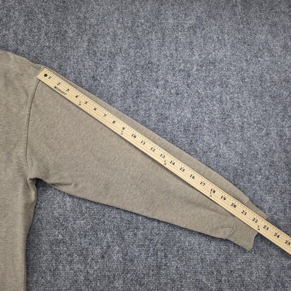 Nike Golf Shirt Mens Medium Beige Long Sleeve 100% Cotton Classic Pullover Logo - Picture 8 of 16